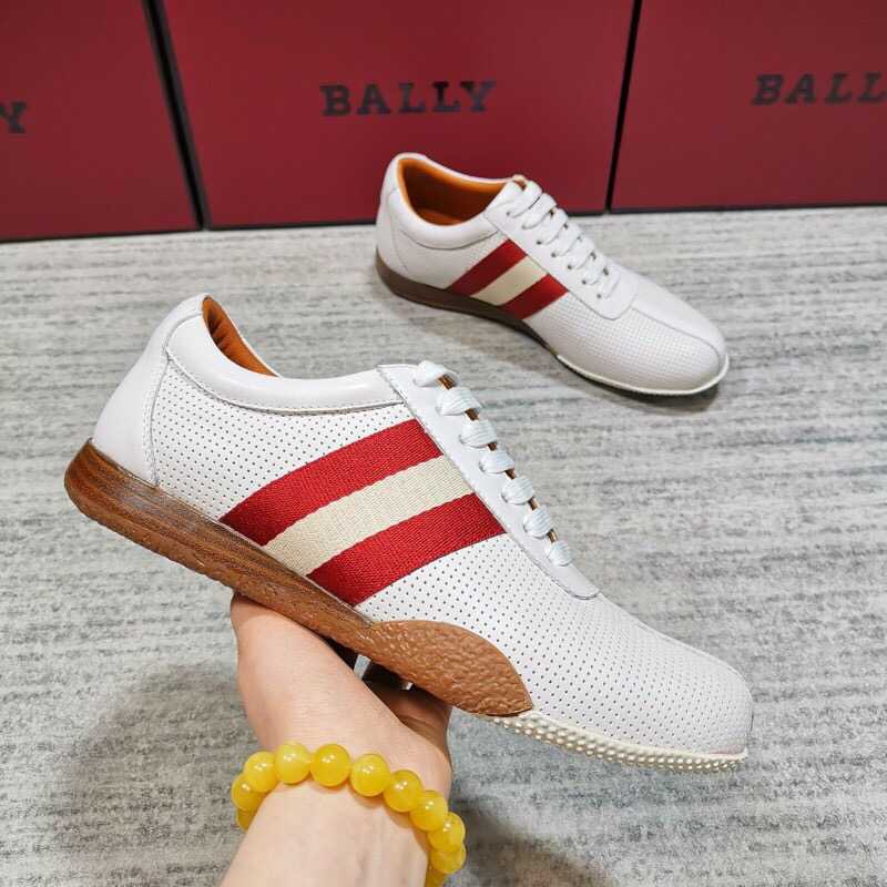 BALLY 巴利 经典黑白/红白 Bally 条纹经典款运动鞋