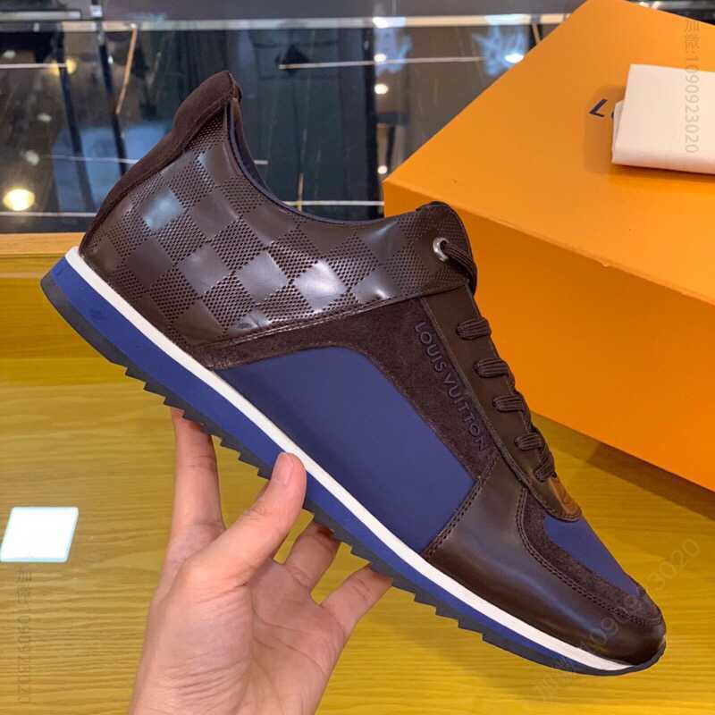 LV/路易威登 采用牛皮拼接而成的内里小牛皮男士休闲鞋