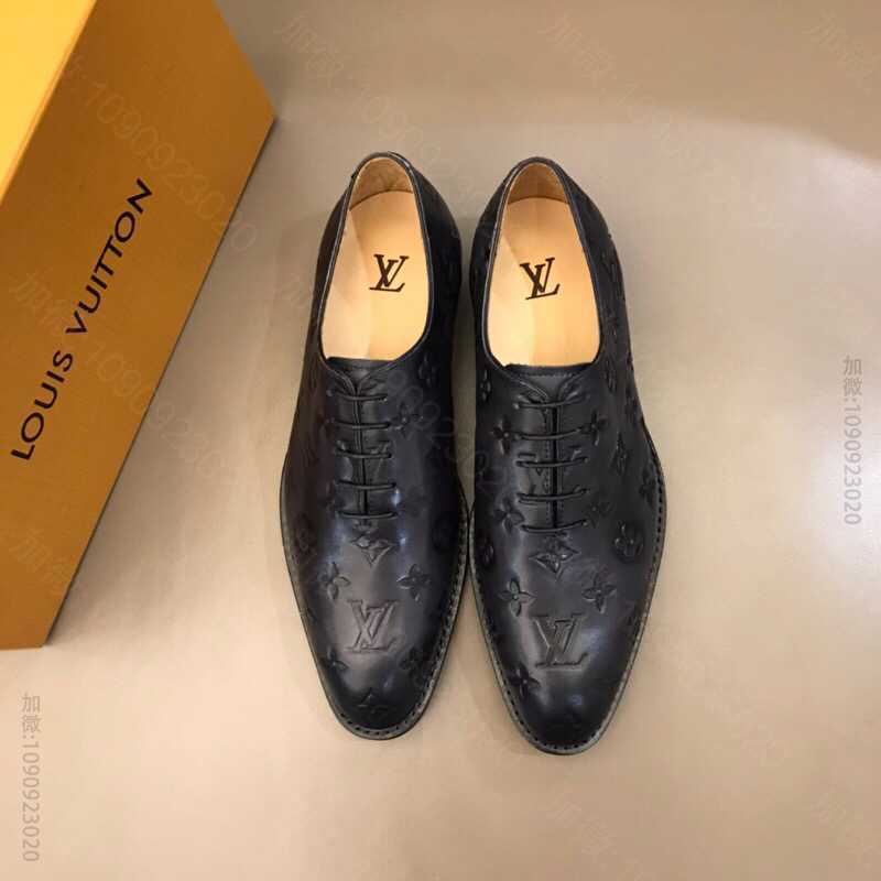 LV/路易威登 进口擦色牛皮高端真皮大底男士商务皮鞋