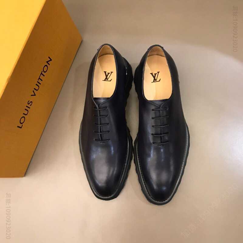 LV/路易威登 进口擦色牛皮高端真皮大底男士商务皮鞋