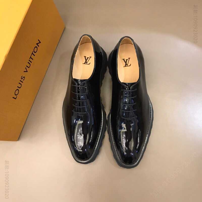 LV/路易威登 进口擦色牛皮高端真皮大底男士商务皮鞋