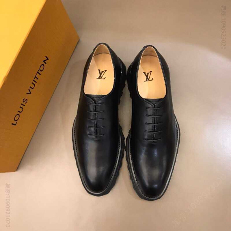LV/路易威登 进口擦色牛皮高端真皮大底男士商务皮鞋
