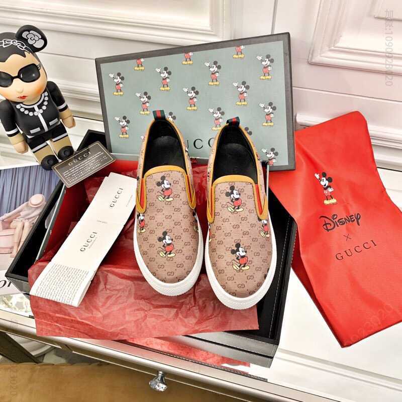 Gucci古驰 新款米奇色彩拼接卡通乐福鞋系列