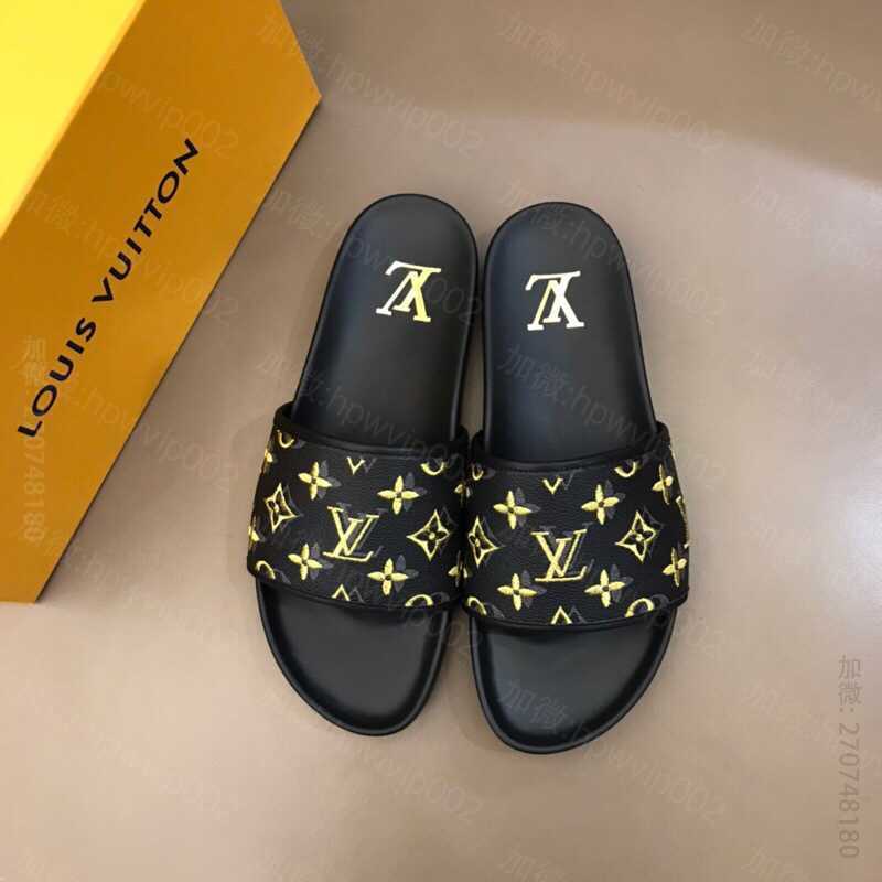 路易威登男士凉鞋 LV/路易威登 高品质精品L牌奢品男士拖鞋 