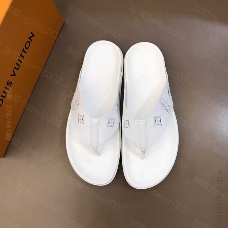 路易威登男士拖鞋 LV/路易威登 原版牛皮材质L牌奢品男士拖鞋 路易威登拖鞋 