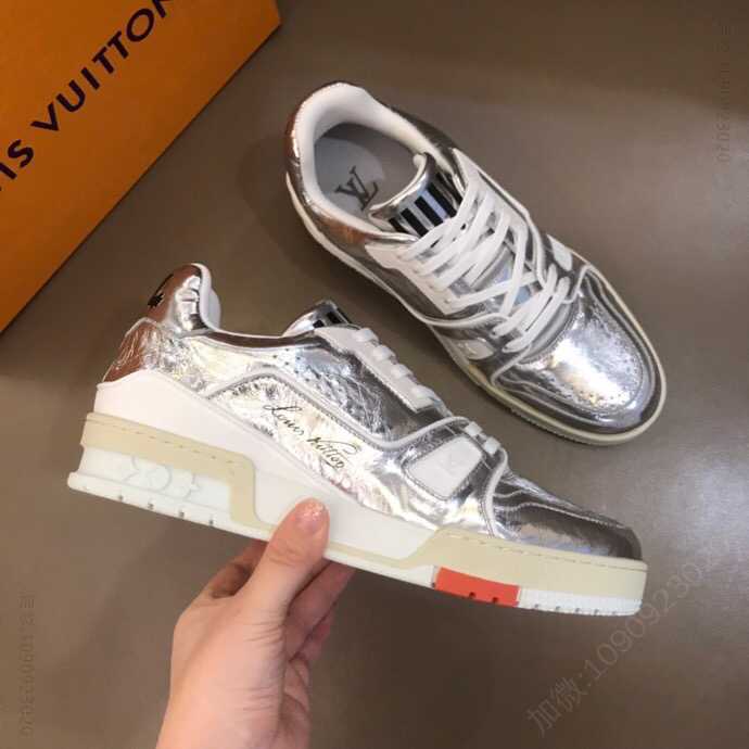 LV/路易威登 L 家新款老花trainer男士复古低帮篮球鞋