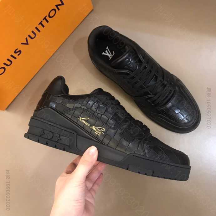 LV/路易威登 L 家新款老花trainer男士复古低帮篮球鞋
