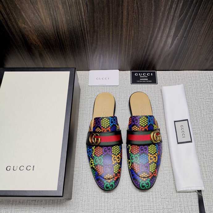 Gucci古驰 Disney x Gucci Princetown 系列双G扣拖鞋