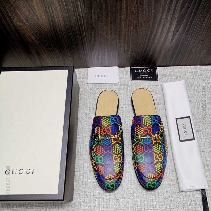 Gucci古驰 Disney x Gucci Princetown 系列双G...