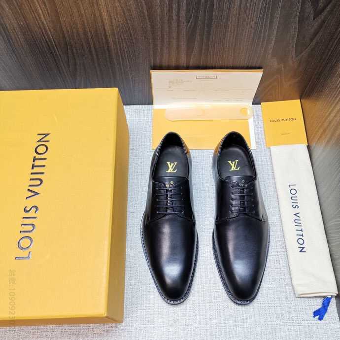 LV/路易威登 进口擦色牛皮高端真皮大底男士商务皮鞋