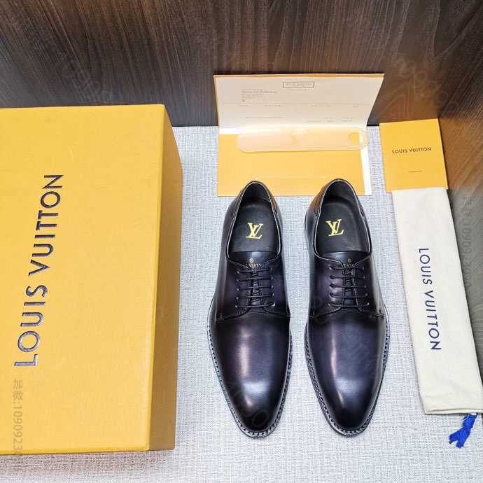 LV/路易威登 进口擦色牛皮高端真皮大底男士商务皮鞋