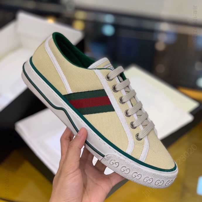 Gucci古驰 白色迷你GG Supreme高级人造帆布材质G家1977男女款运动鞋