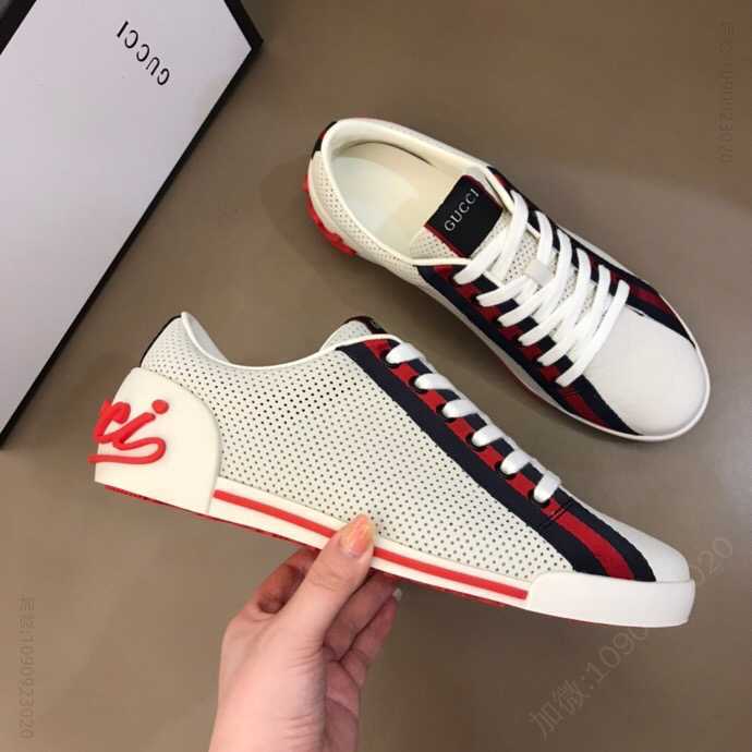Gucci古驰 进口帆布面G家新品男士复古低帮休闲鞋
