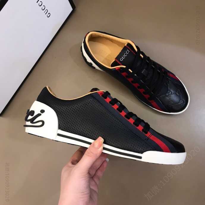 Gucci古驰 进口帆布面G家新品男士复古低帮休闲鞋