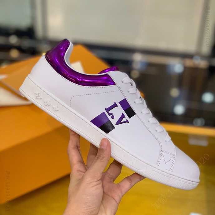 LV/路易威登 柔软白色小牛皮Luxembourg 男士运动鞋