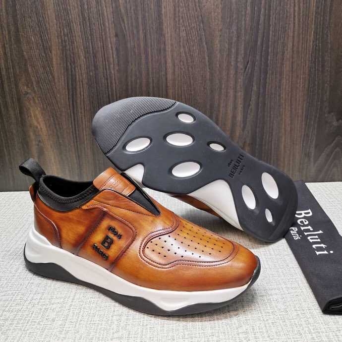 高仿伯鲁提男士运动鞋 Berlut 布鲁提 最新款运动男士休闲鞋 高仿伯鲁提运动鞋货源 