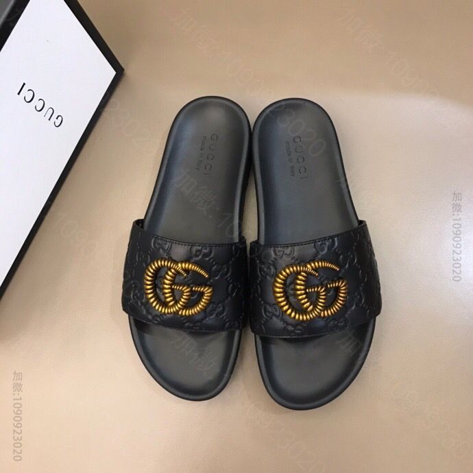 Gucci古驰 鞋面选用原版织带G 家高端男士夏季拖鞋