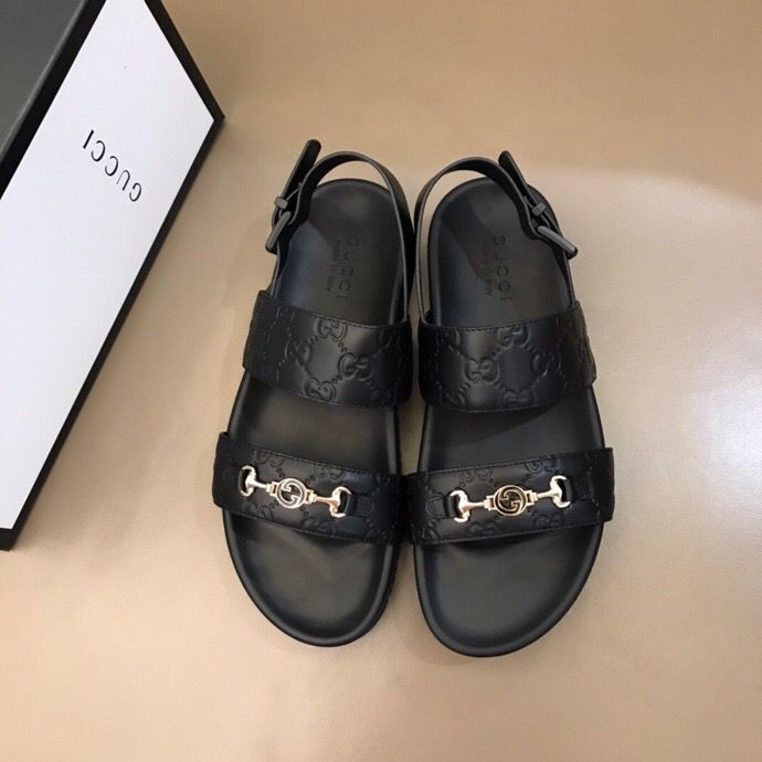 Gucci古驰 鞋面选用原版织带G 家高端男士夏季拖鞋