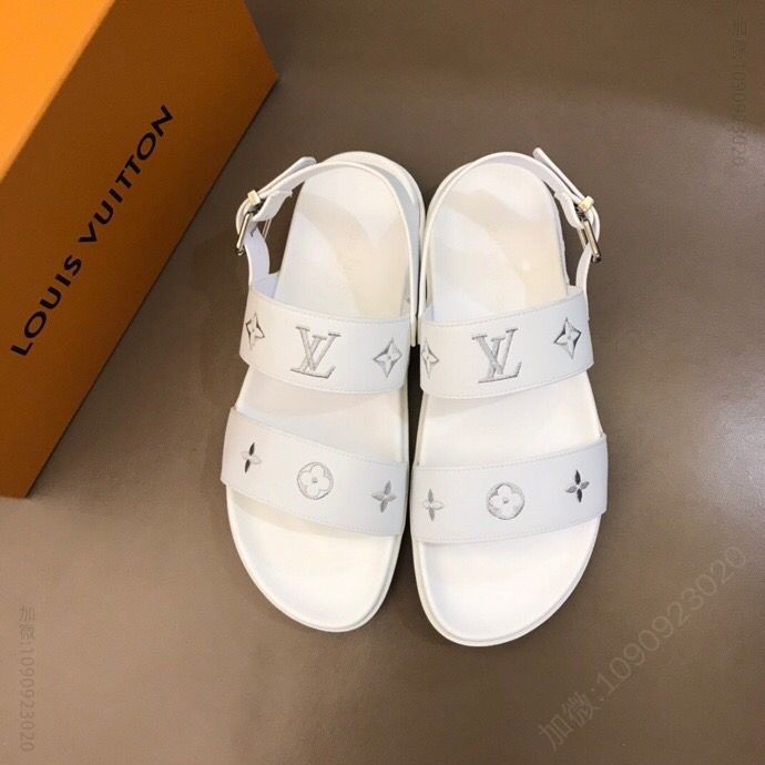 LV凉鞋 LV/路易威登 高端精品 原版牛皮材质L牌奢品男士拖鞋 LV男士拖鞋