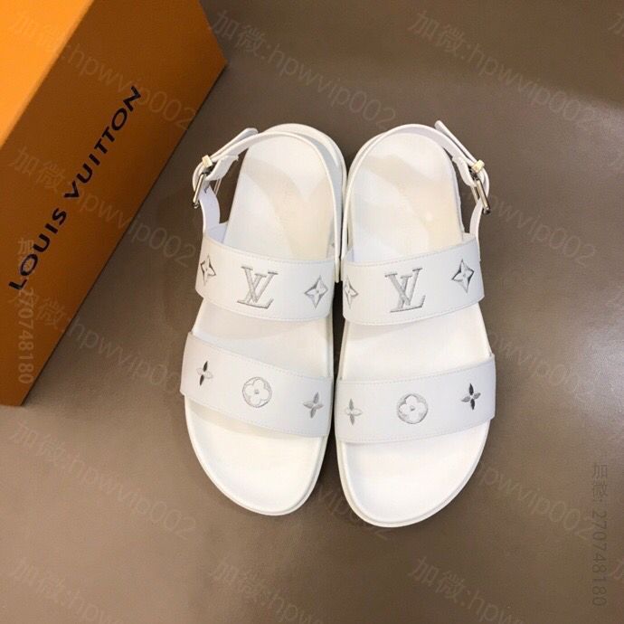 LV凉鞋 LV/路易威登 高端精品 原版牛皮材质L牌奢品男士拖鞋 LV男士拖鞋 