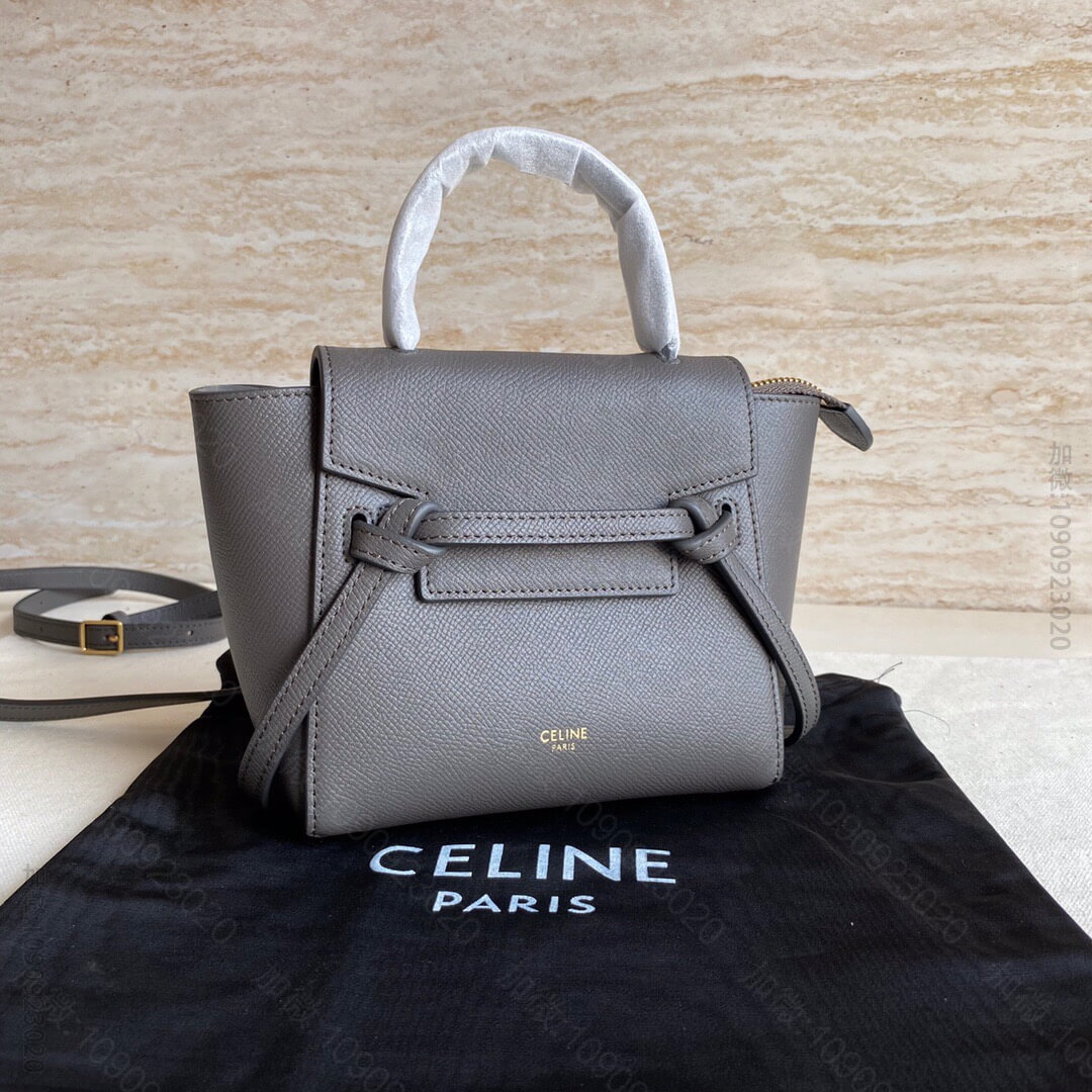 Celine/赛琳 Belf PICO新色掌纹迷你鲶鱼包 194263水晶灰