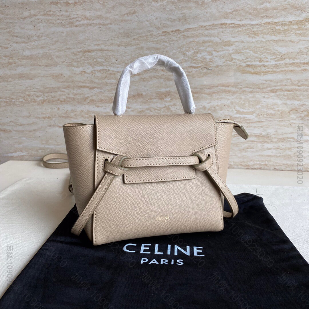 Celine/赛琳 Belf PICO新色掌纹迷你鲶鱼包 194263裸粉色
