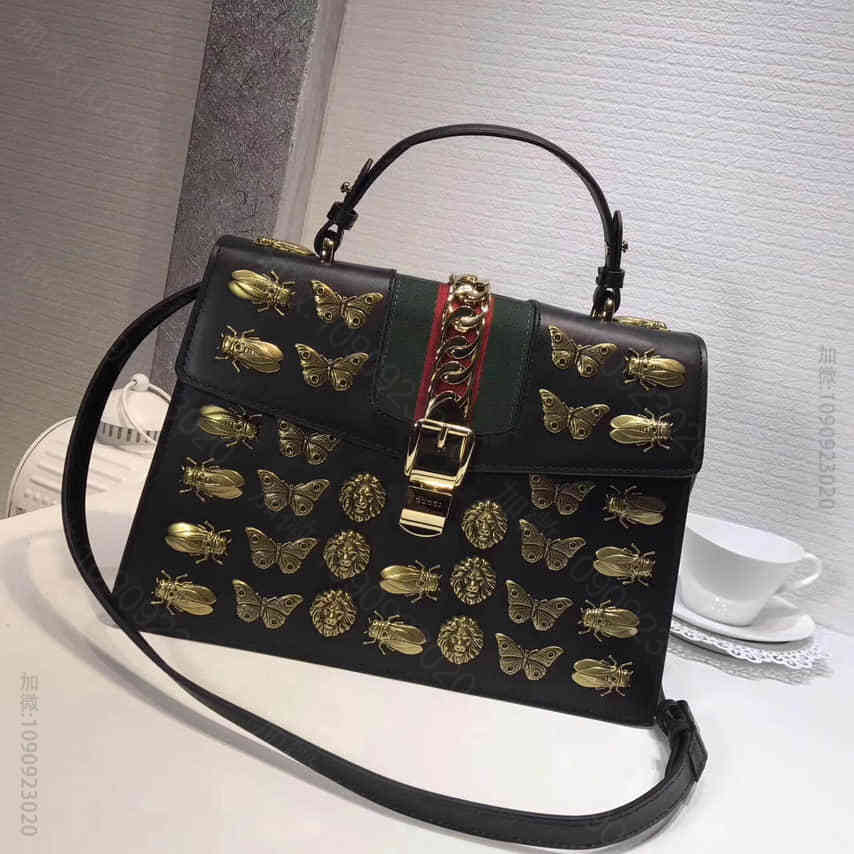 Gucci古驰 Sylvie Animal Studs 塞尔维亚系列蝴蝶蜜蜂...