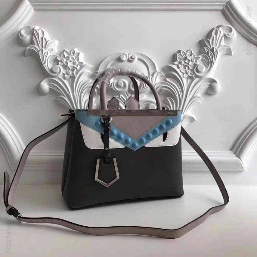 （芬迪）Fendi 569 雅克力钉扮饰小怪兽表情2JOURS手提包