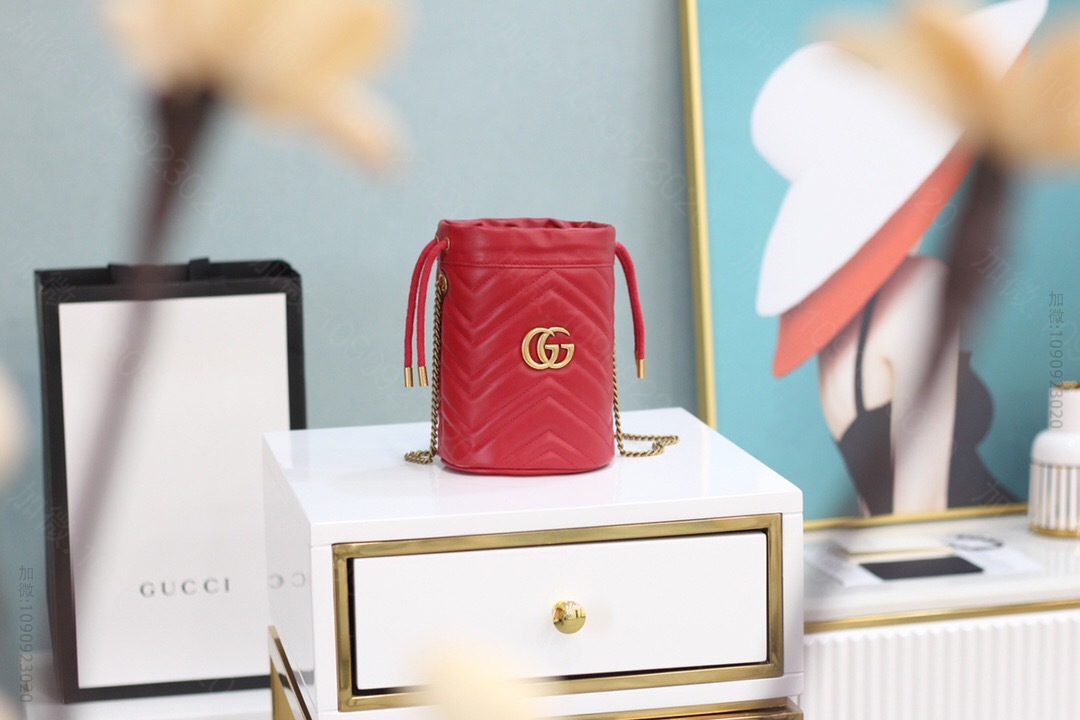 Gucci古驰 GG Marmont系列小水桶包 575163