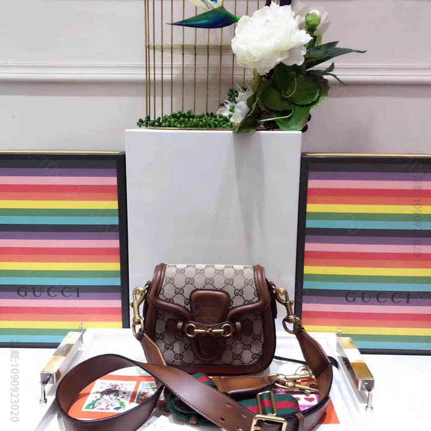 Gucci古驰 Lady Web 织带复古马鞍包 380574