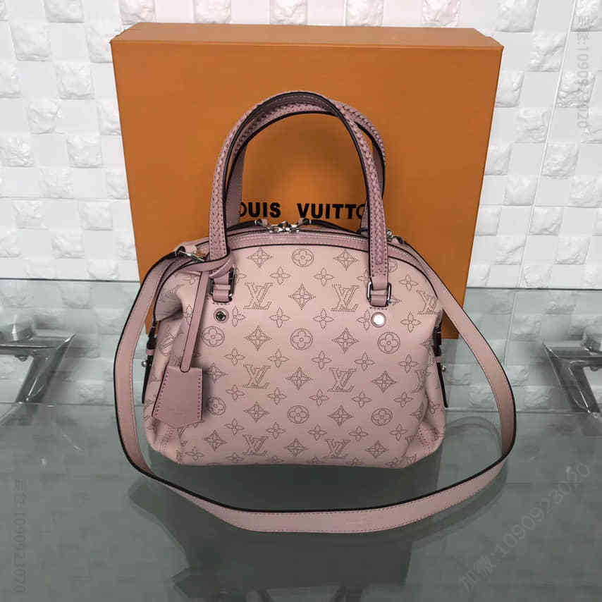 LV M54673 Mahina 穿孔皮革编织装饰 Mahina Asteria 手提包