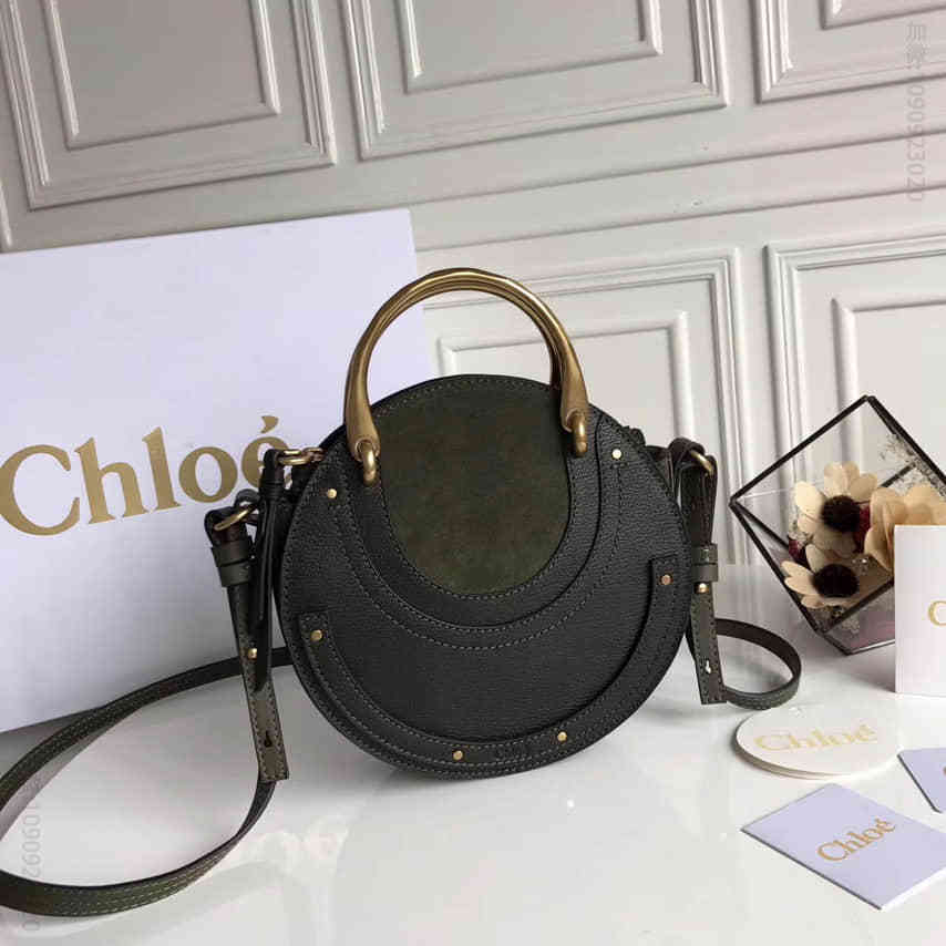 克洛伊 chloe 亮面山羊皮、光滑小牛皮和麂皮小号Pixie手袋