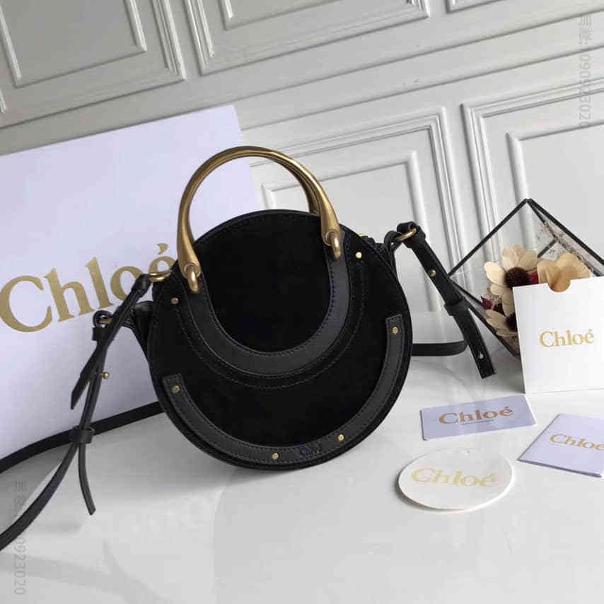 克洛伊 chloe 亮面山羊皮、光滑小牛皮和麂皮小号Pixie斜挎包