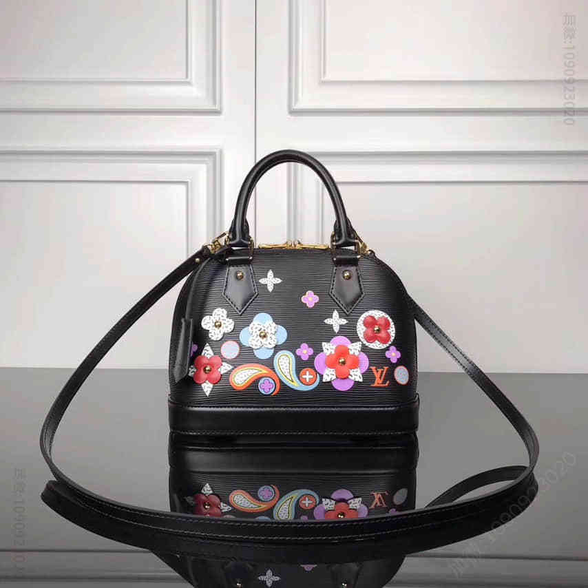 路易威登 LV M54836 贴饰花卉图案 Epi Leather Alma BB 手袋