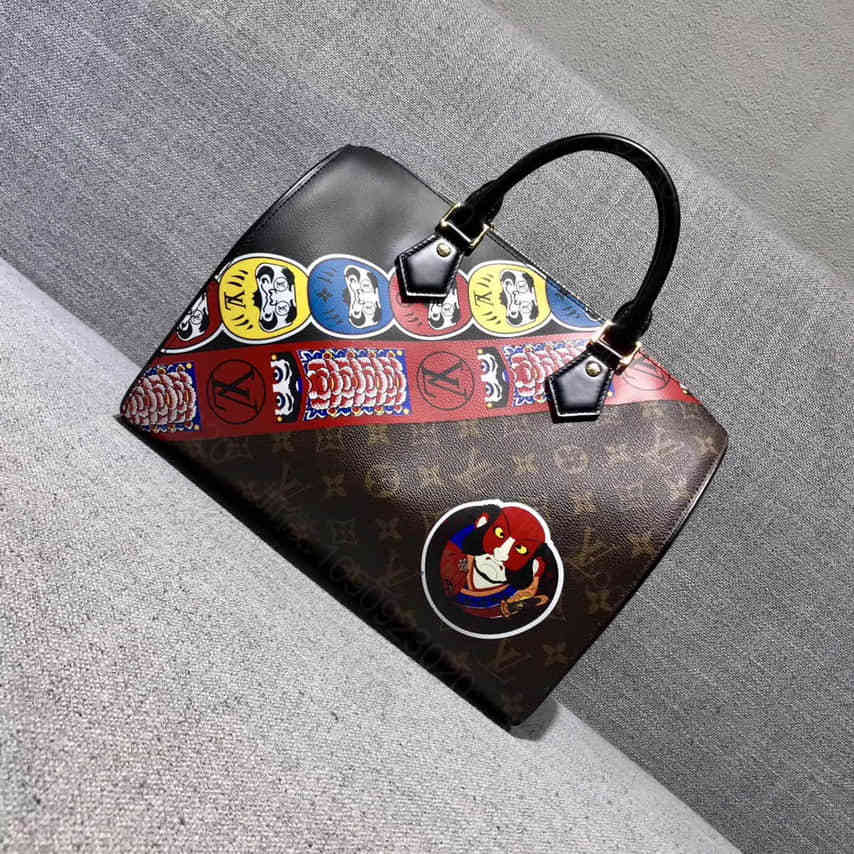 路易威登 LV M43505 歌舞伎印花Monogram帆布与彩色Epi皮革...