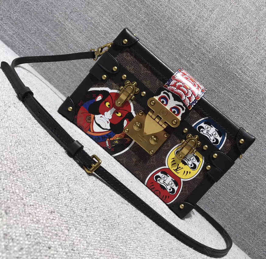 路易威登 LV M43544 歌舞伎贴饰Monogram帆布印花Petite Malle手袋