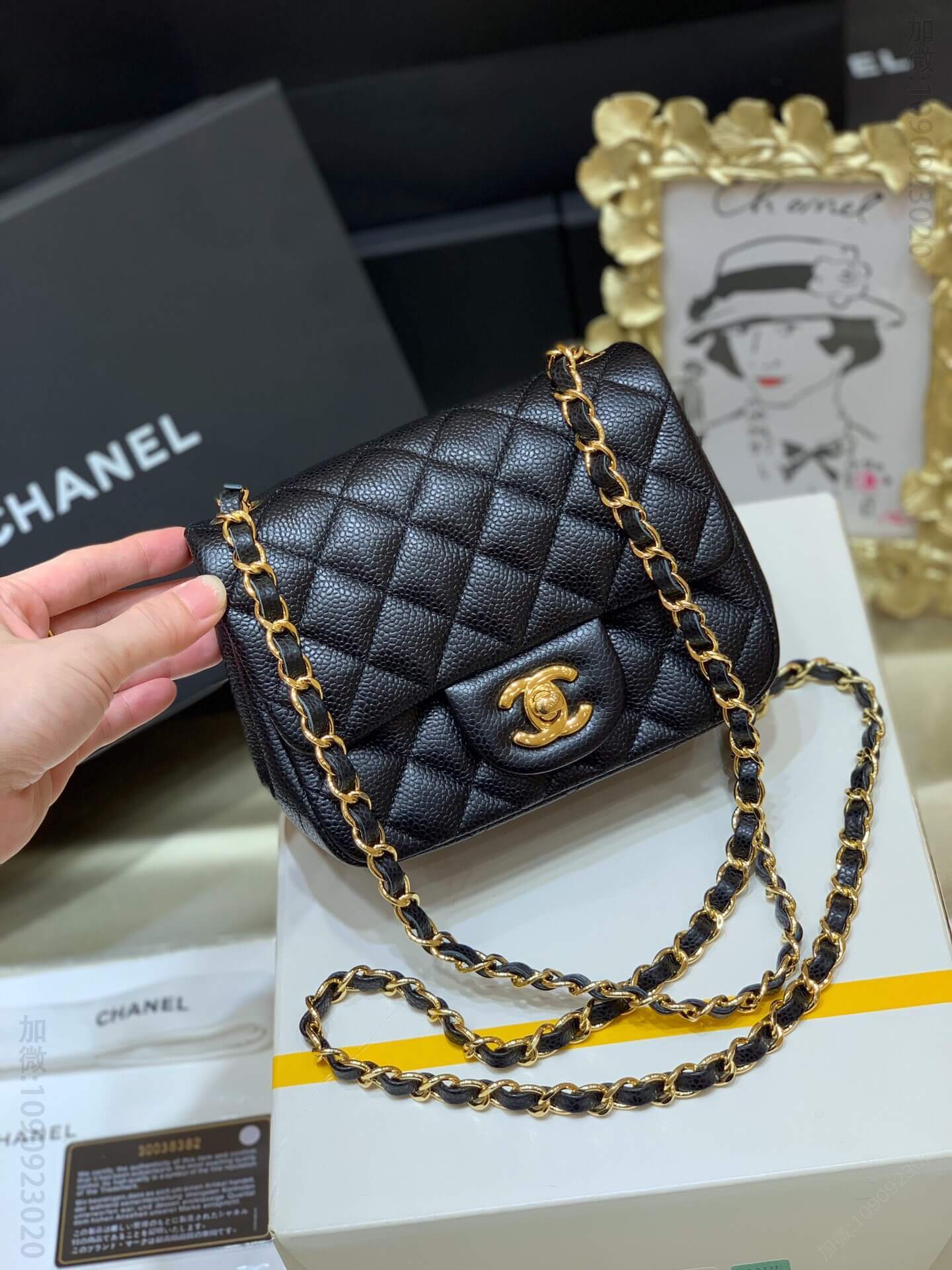 Chanel/香奈儿 纯原厂CF方胖子单肩斜挎包 A01115金