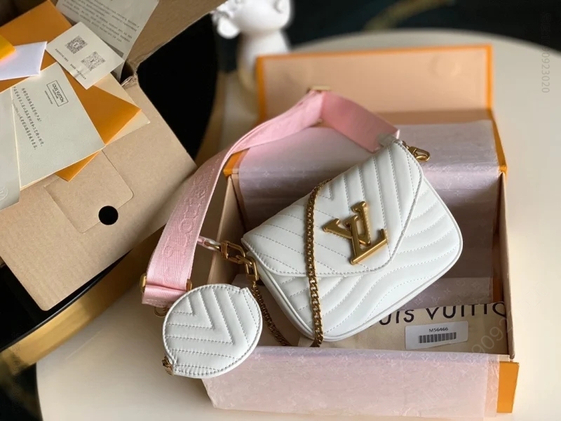 LV单肩包 LV单肩包 M56466 New Wave Multi-Pochette LV三合一五合一斜挎麻将包 路易威登斜跨包 LV女包 M56466