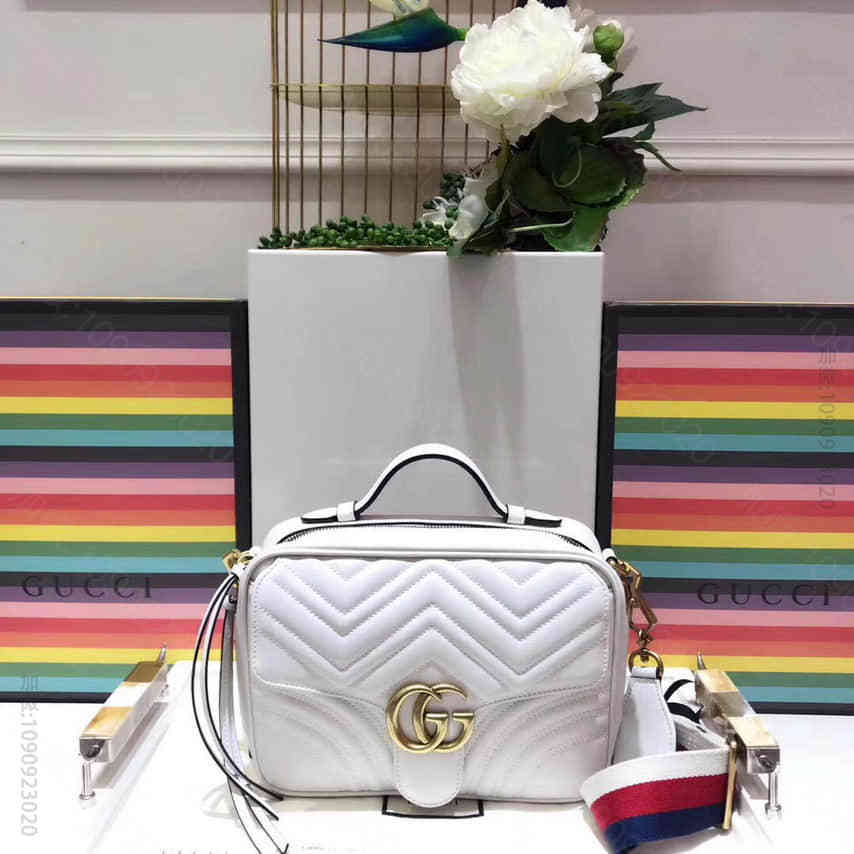 Gucci古驰 GG Marmont 邮差包 498100