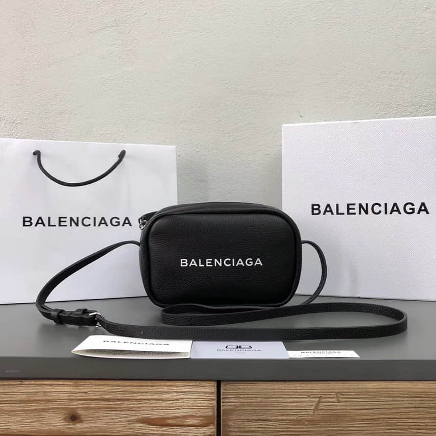 巴黎世家/Balenciaga 小号黑色相机小方包 92260