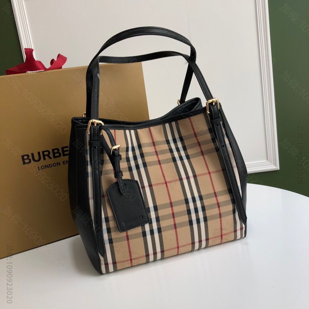 Burberry巴宝莉进口小牛皮隐形战马购物袋8818