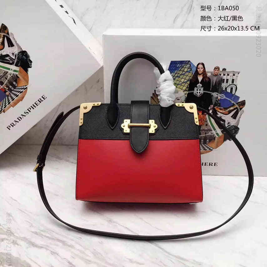 原单普拉达手提女包 原单普拉达手提女包 普拉达/PRADA esplanade 铂金风琴包 1BA050S 11061