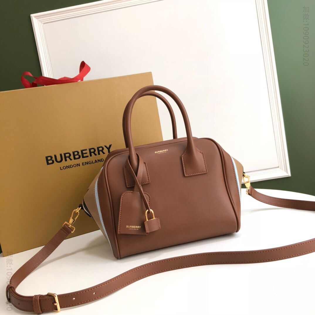 Burberry巴宝莉意大利鞣制皮革保龄球包Cube - 立方包
