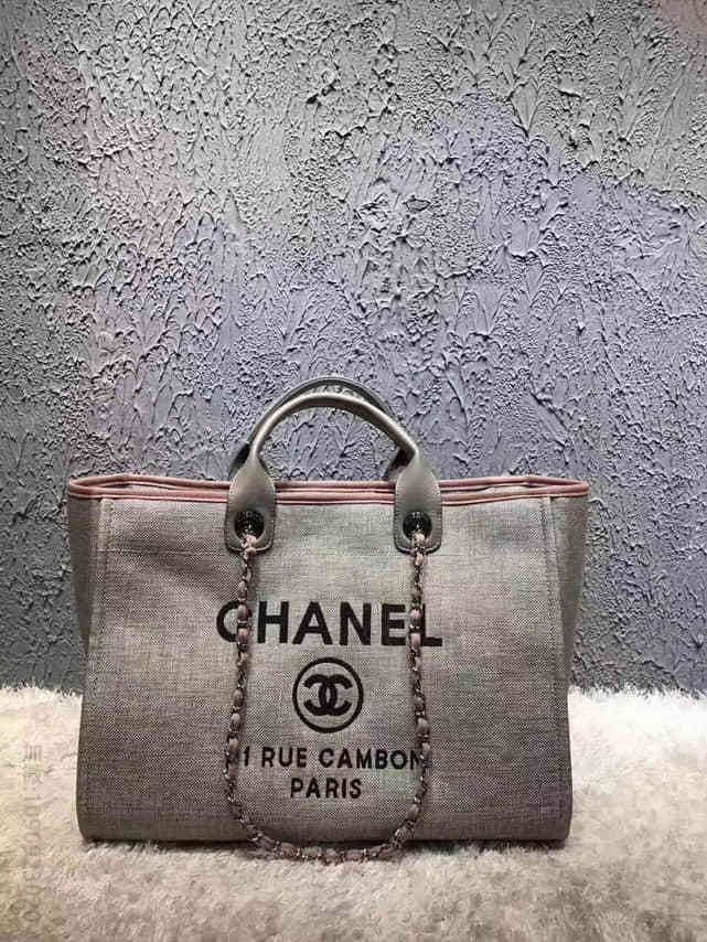 香奈儿/ Chaenl牛仔购物袋沙滩包 帆布包 春夏竹藤布包