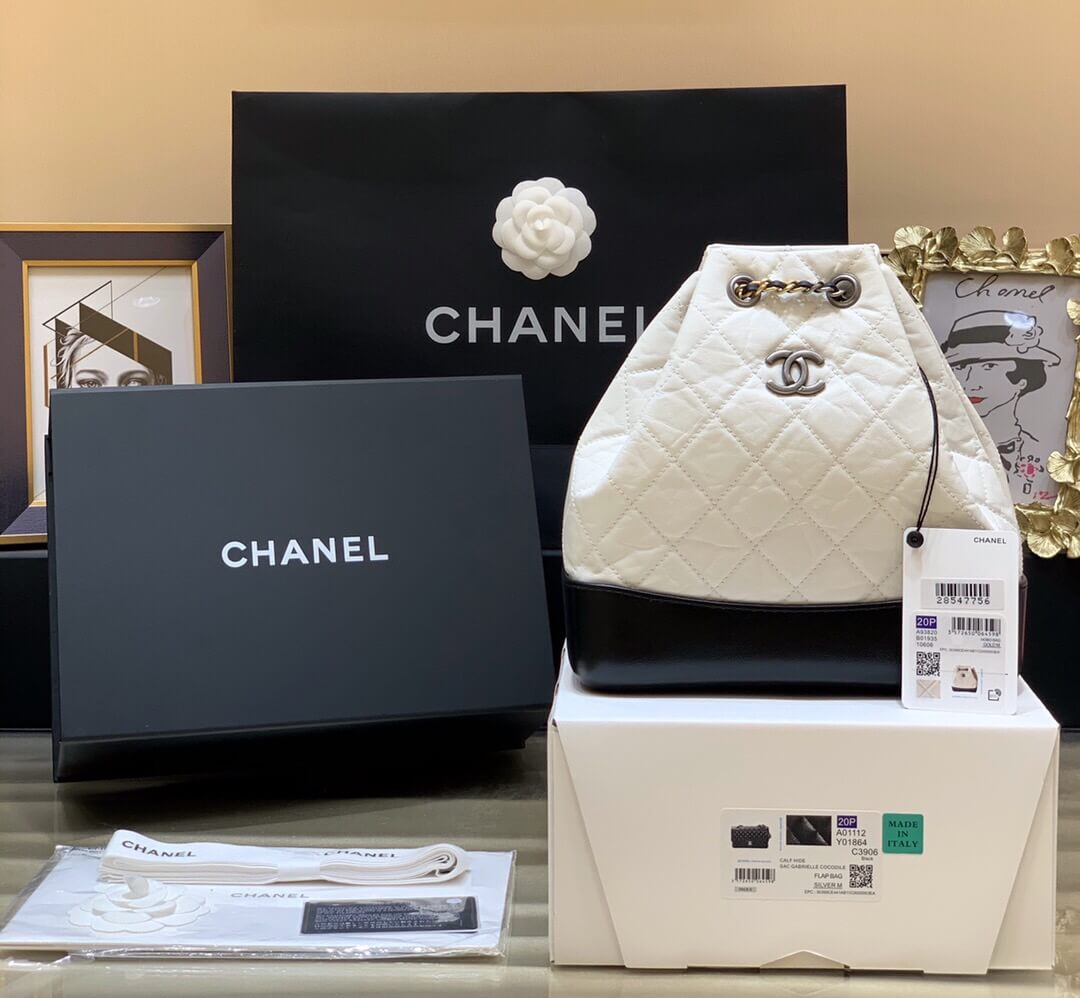 Chanel/香奈儿 Gabrielle系列双背包 A93820白色