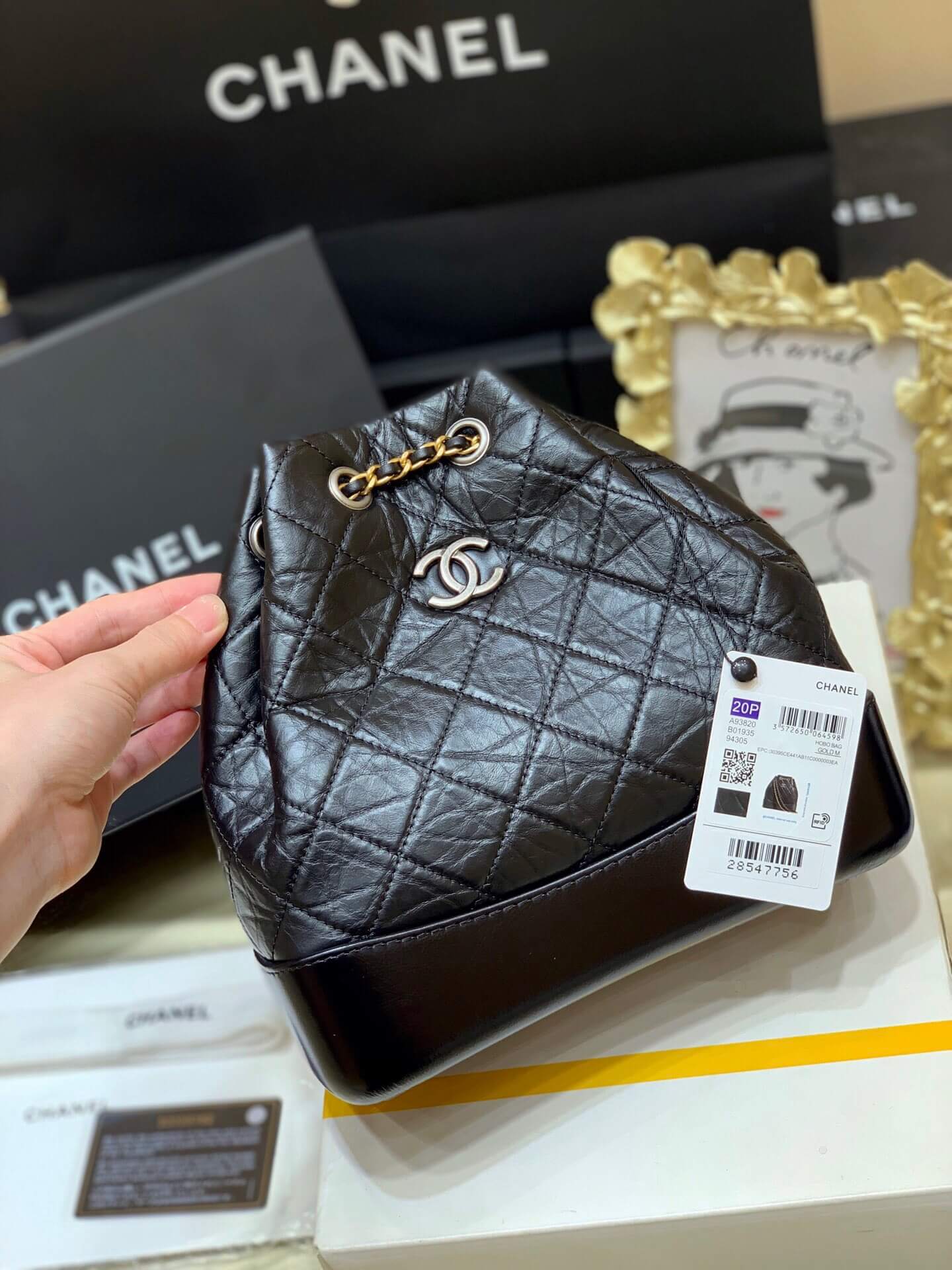 Chanel/香奈儿 Gabrielle系列双背包 A93820黑色