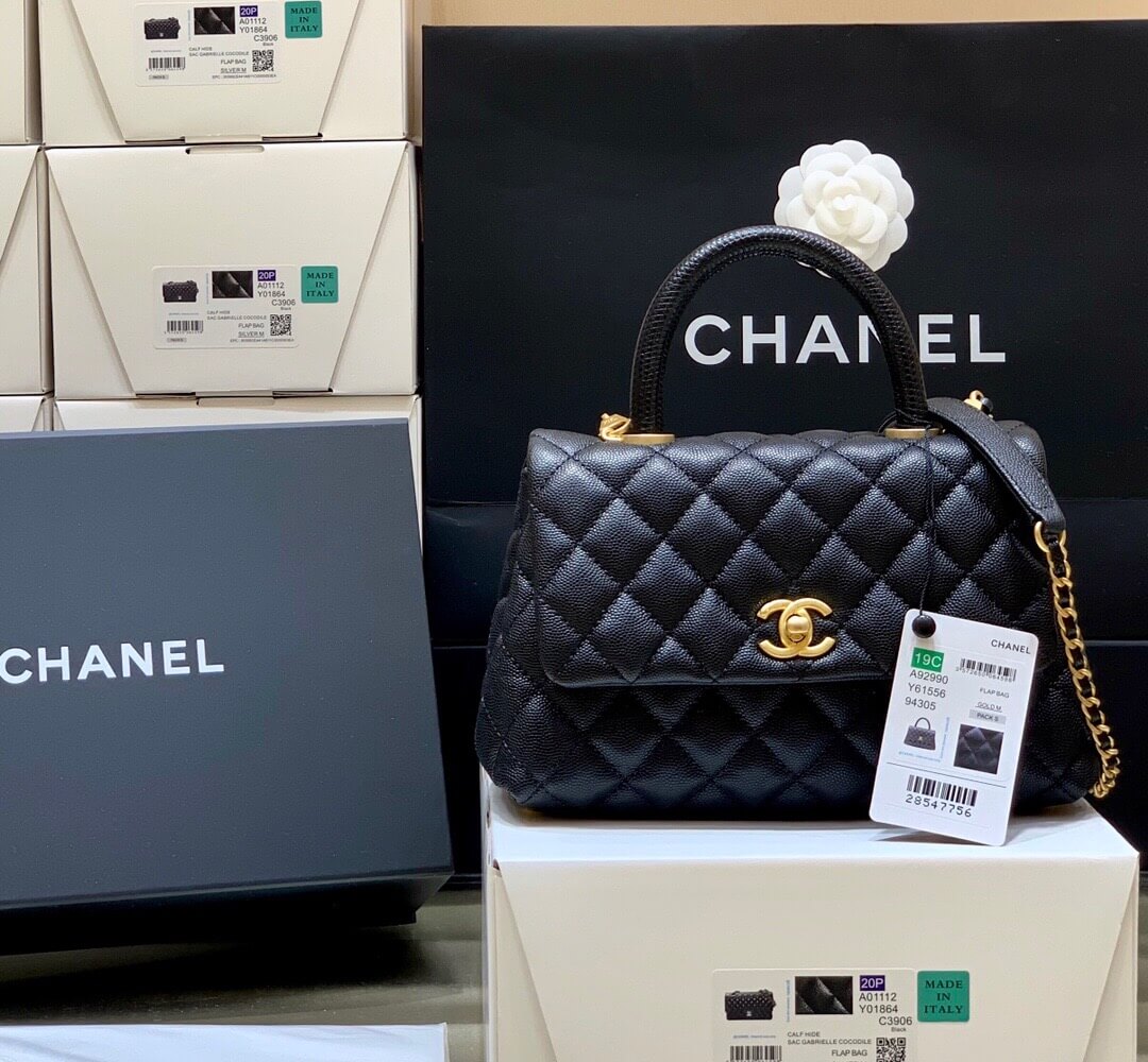 Chanel/香奈儿 经典款之Coco handle 小号手提包 A9299...