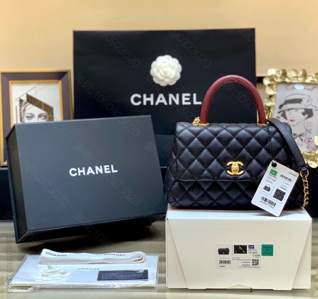 Chanel/香奈儿 经典款之Coco handle 小号手提包 A9299...