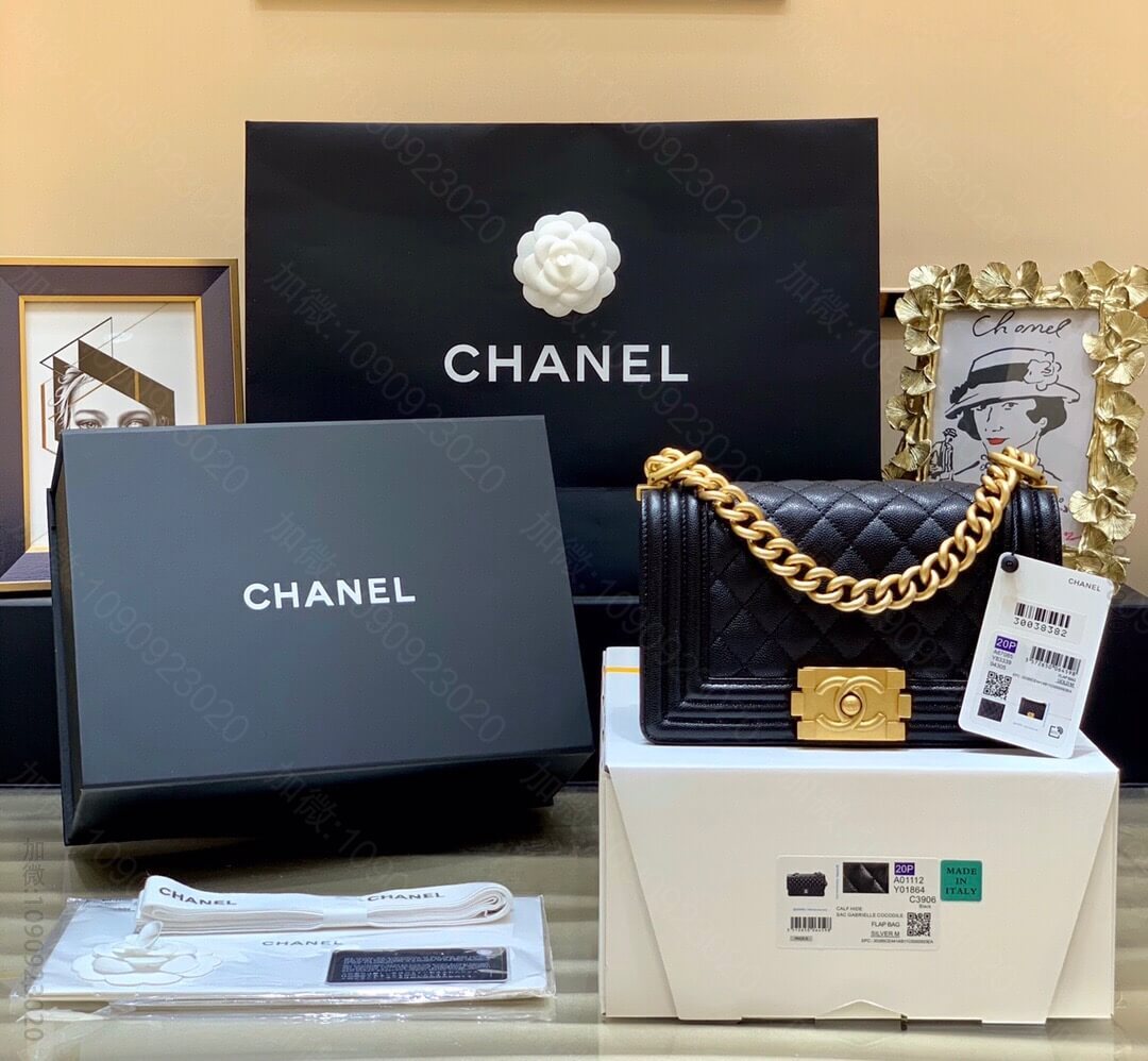 Chanel/香奈儿 欧洲原厂Haas正品牛皮Leboy20斜挎包 A670...