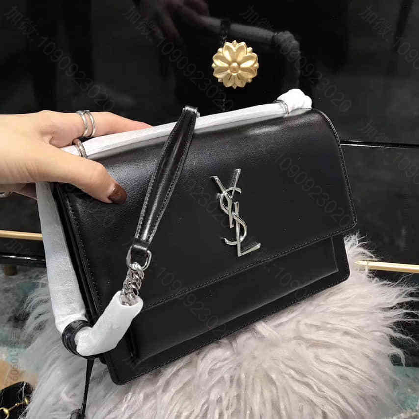 圣罗兰/ysl 王子文郑秀文同款日落包 442906牙签纹 黑色